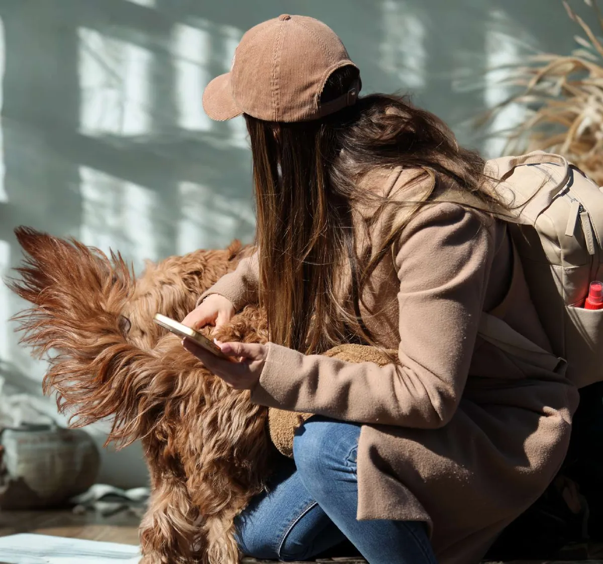 Séance lifestyle avec un chien
